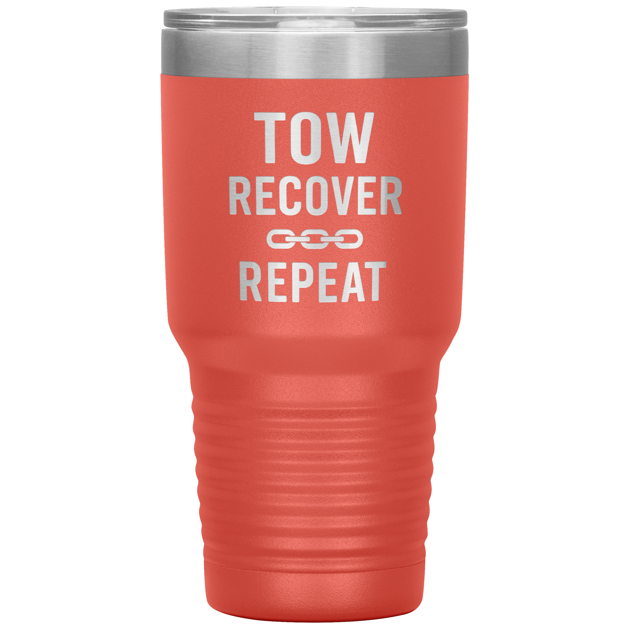Tow_Recover_Repeat_Tumbler_30oz_Tumbler_Coral_Mockup.png