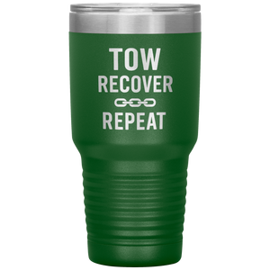 Tow_Recover_Repeat_Tumbler_30oz_Tumbler_Green_Mockup.png