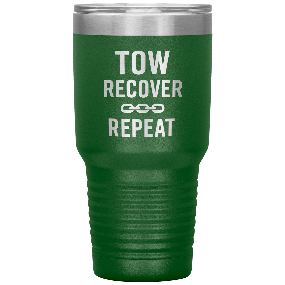 Tow_Recover_Repeat_Tumbler_30oz_Tumbler_Green_Mockup.png