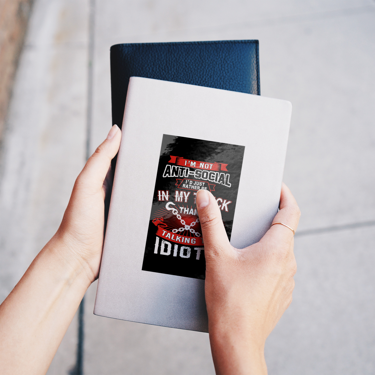 Towing_Sticker_ClearRecSticker_Notebook_V_Mockup.png