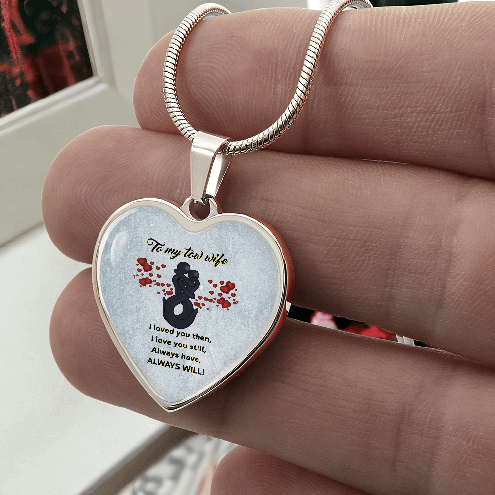 Proud Tow Wife Love Luxury Heart Necklace
