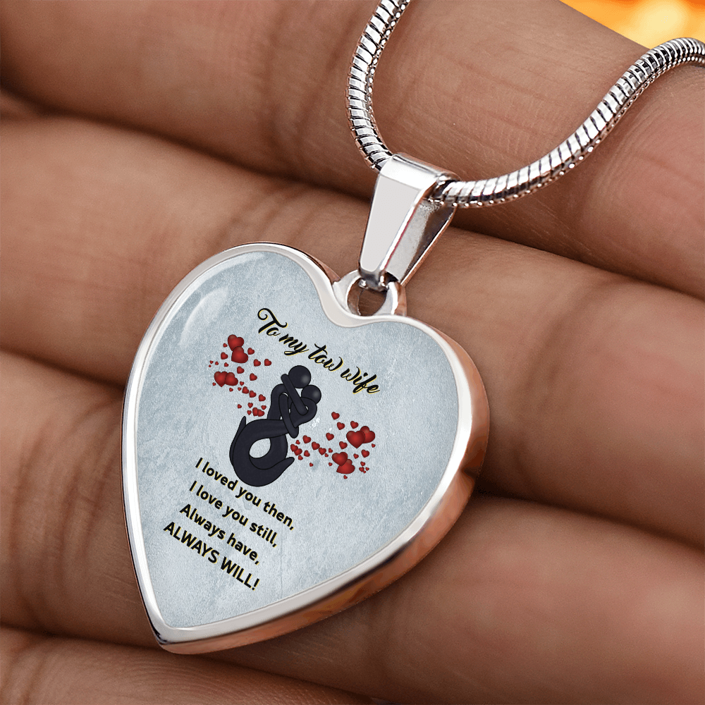 Proud Tow Wife Love Luxury Heart Necklace