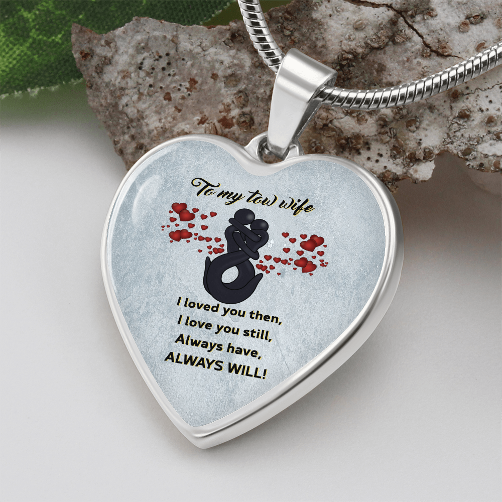 Proud Tow Wife Love Luxury Heart Necklace