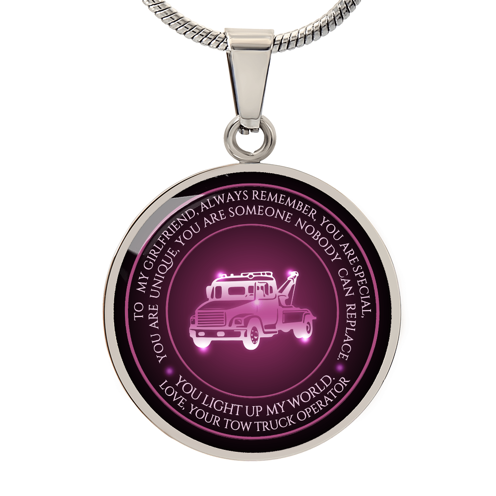 To My Girlfriend Luxury Circle Necklace