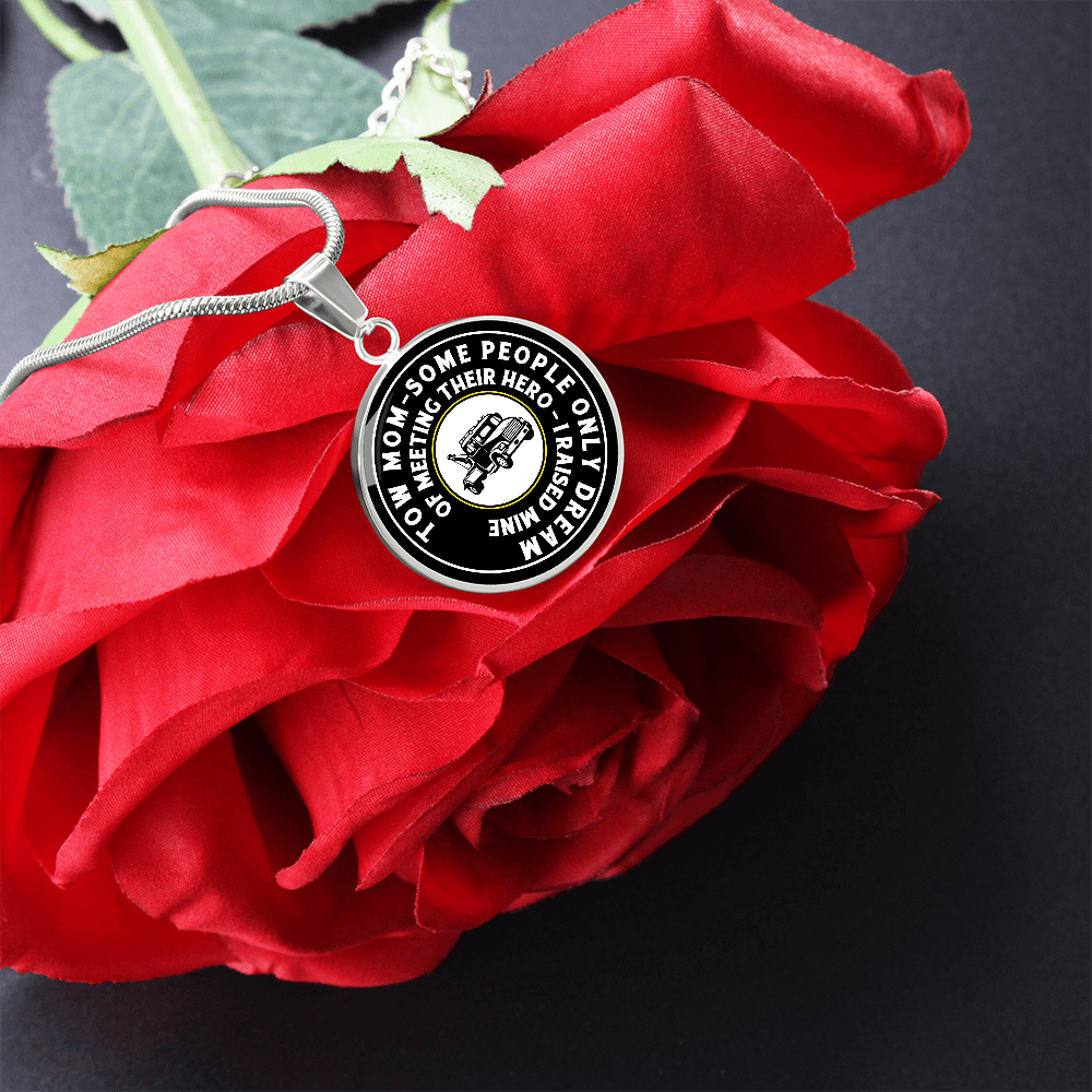 Proud Tow Mom Luxury Circle Necklace