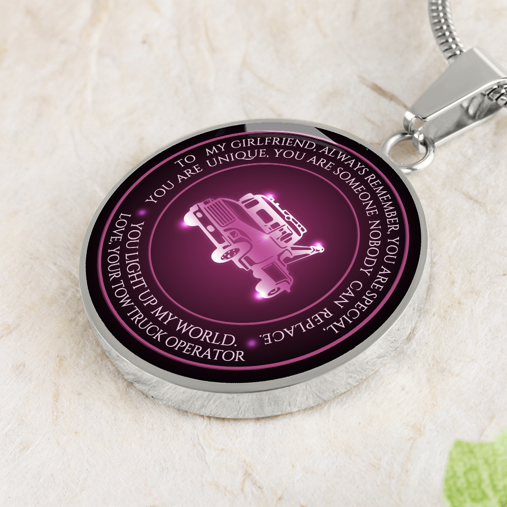 To My Girlfriend Luxury Circle Necklace