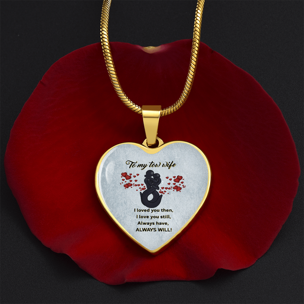 Proud Tow Wife Love Luxury Heart Necklace