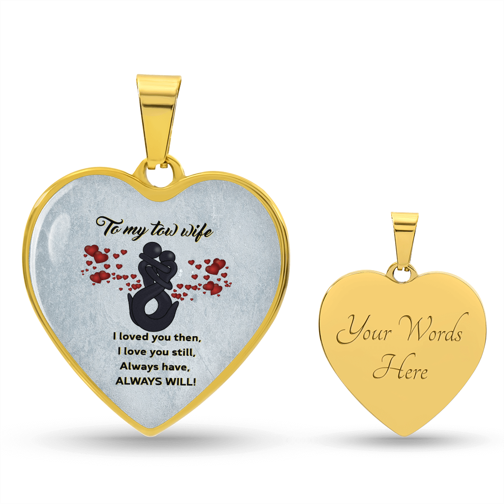 Proud Tow Wife Love Luxury Heart Necklace