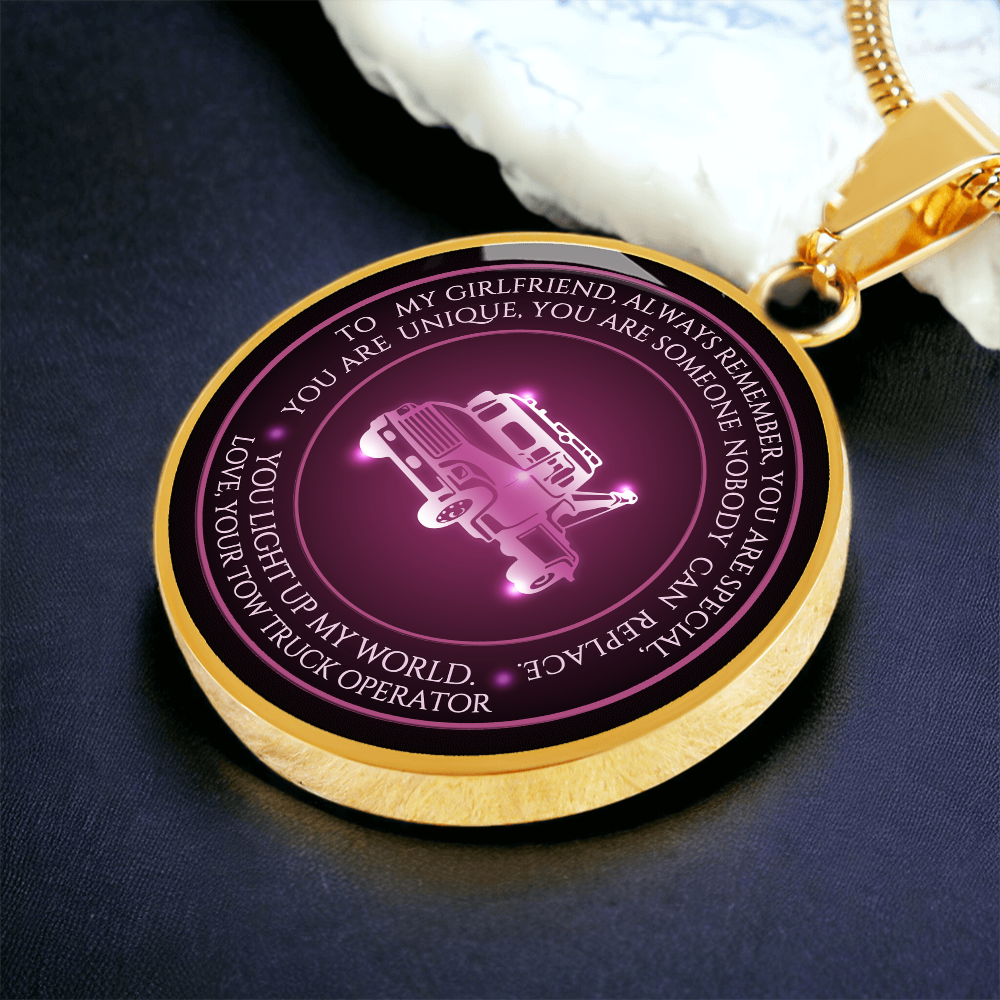 To My Girlfriend Luxury Circle Necklace