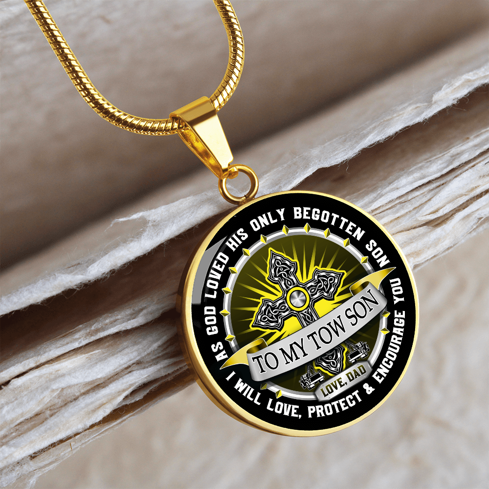 To My Tow Son Luxury Necklace