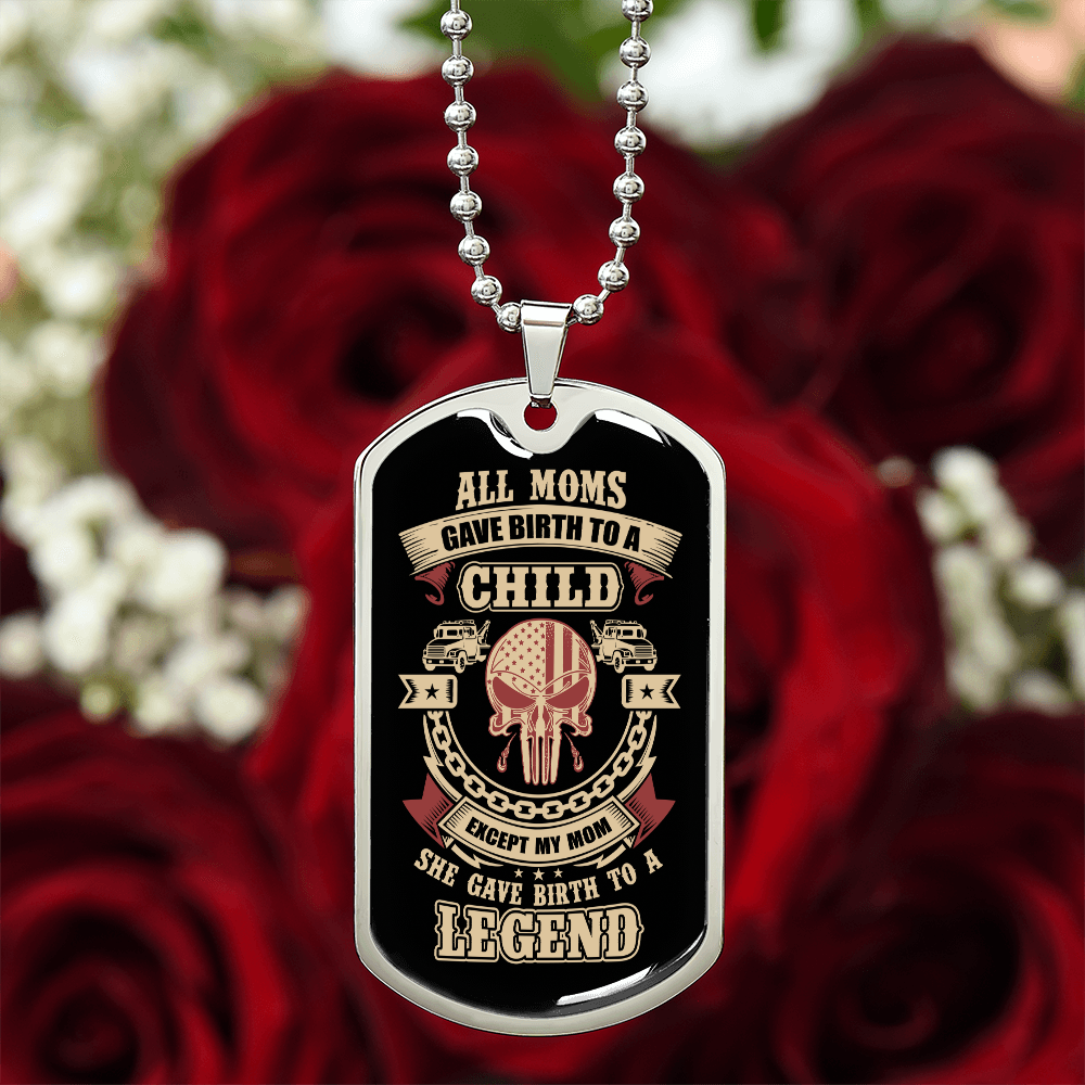 Proud Tow Mom Luxury Dog Tag Chain