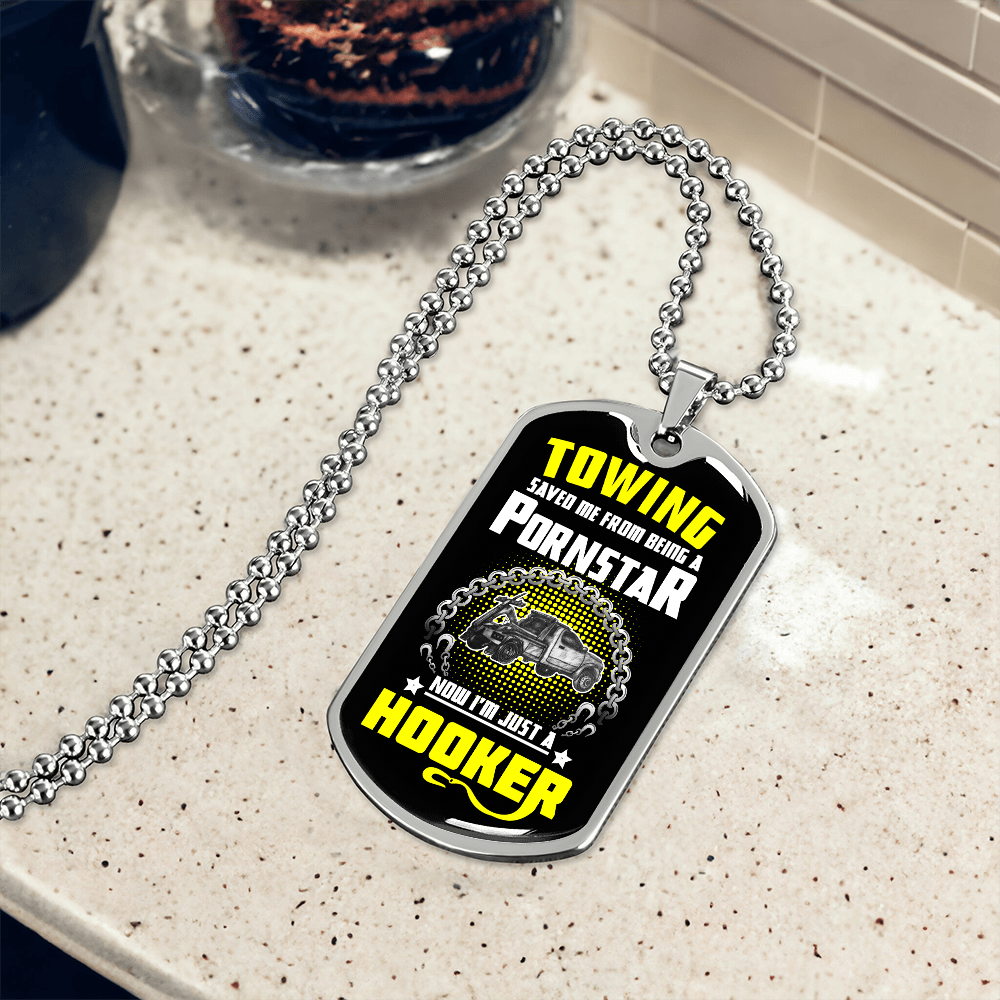 Funny Towing Luxury Dog Tag Chain