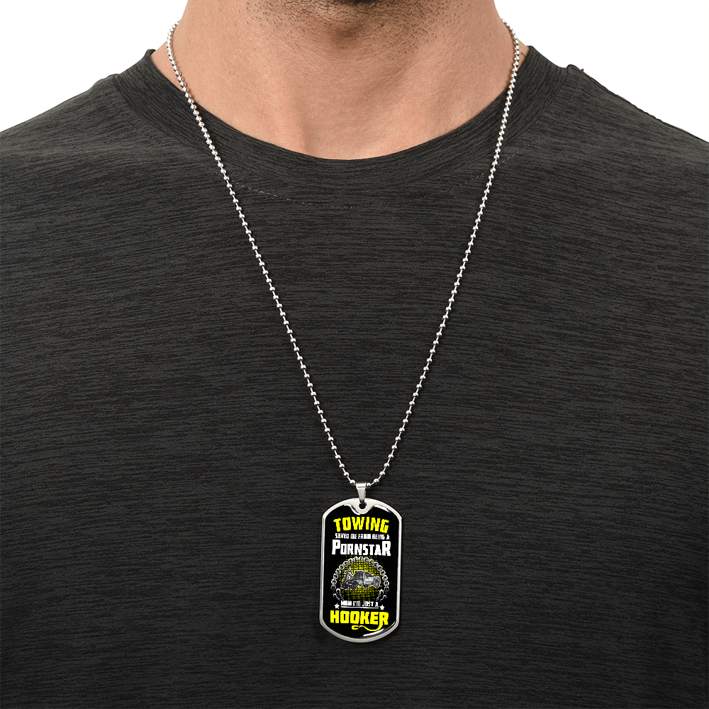Funny Towing Luxury Dog Tag Chain