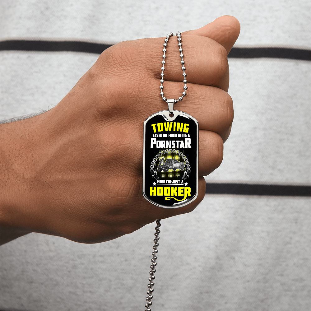 Funny Towing Luxury Dog Tag Chain