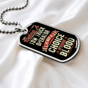 Proud Tow Operator Dog Tag Luxury Military Necklace - view 7
