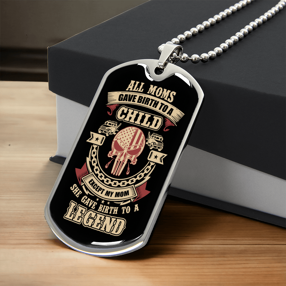 Proud Tow Mom Luxury Dog Tag Chain
