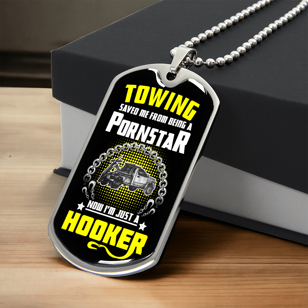Funny Towing Luxury Dog Tag Chain