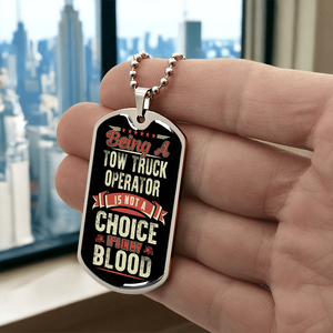 Proud Tow Operator Dog Tag Luxury Military Necklace - view 10