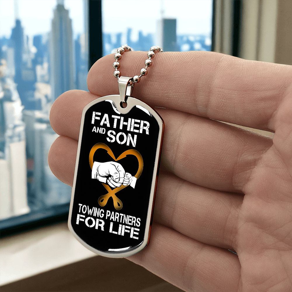 Father And Son Luxury Dog Tag Chain