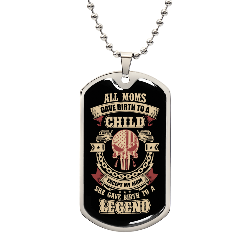 Proud Tow Mom Luxury Dog Tag Chain