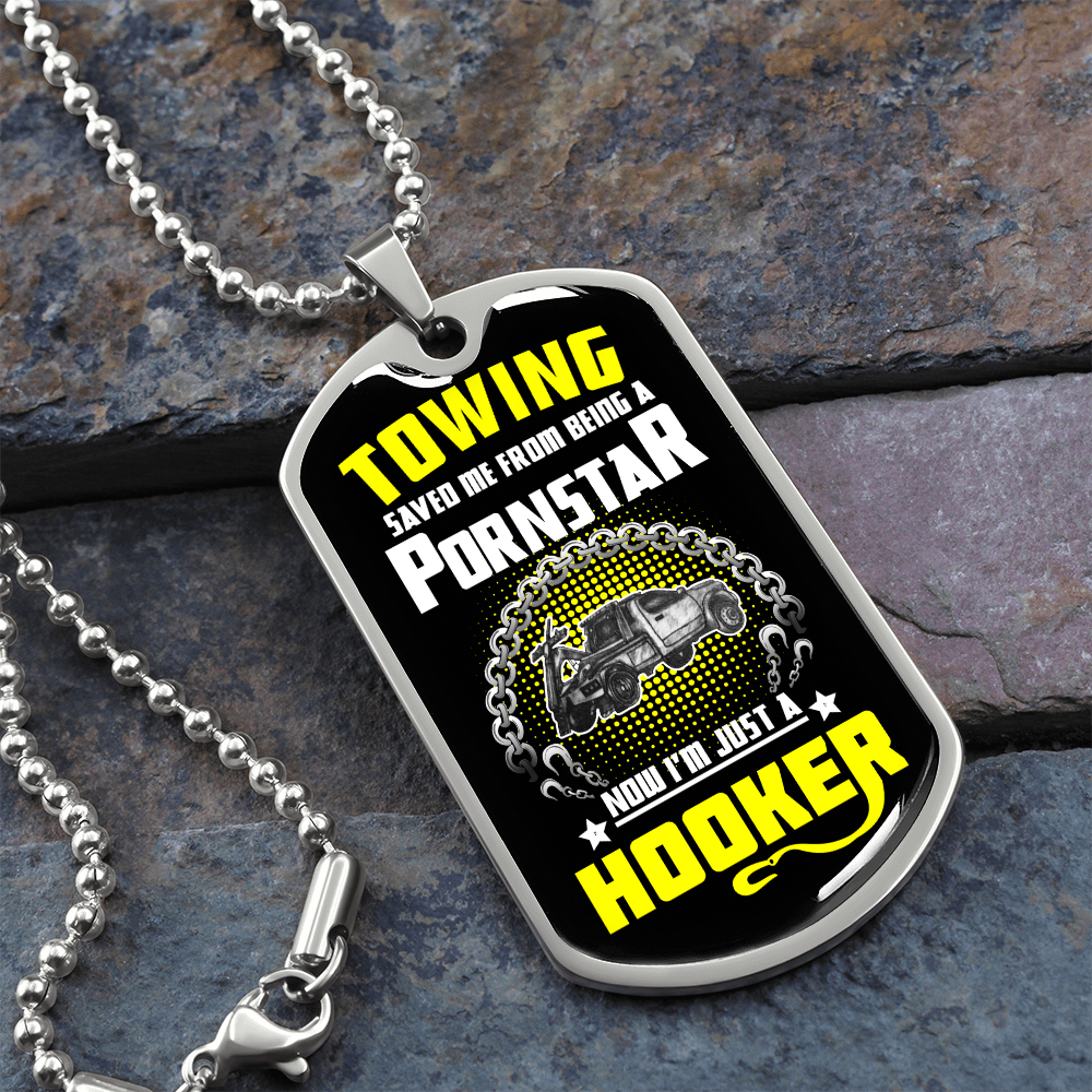 Funny Towing Luxury Dog Tag Chain