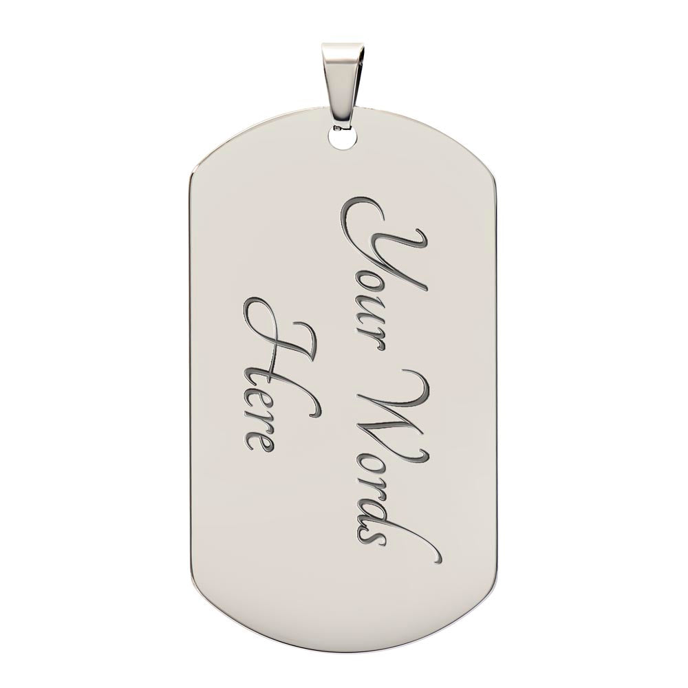 Slow Down Move Over Luxury Dog Tag Chain