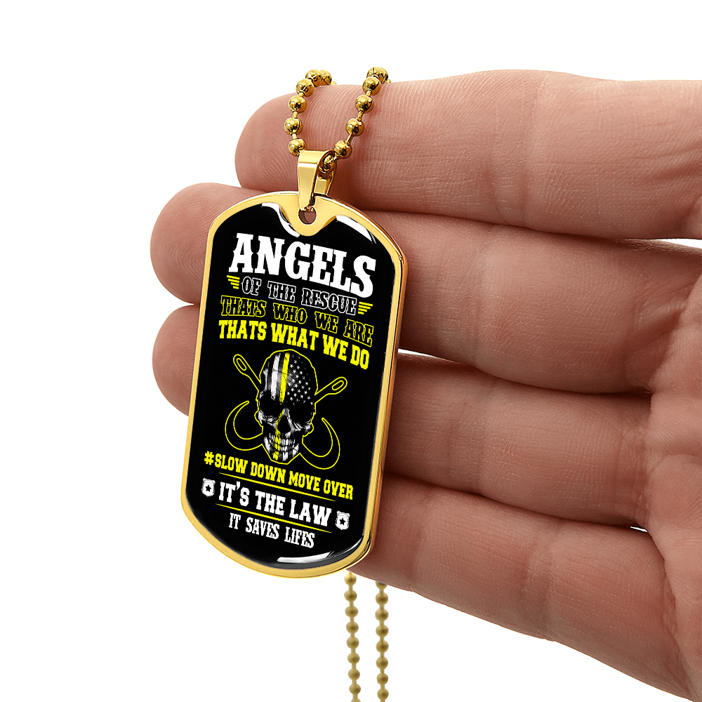 Angels Of The Road Luxury Dog Tag Chain