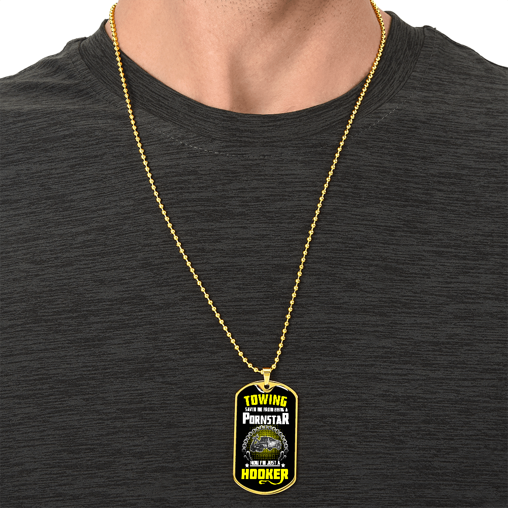 Funny Towing Luxury Dog Tag Chain