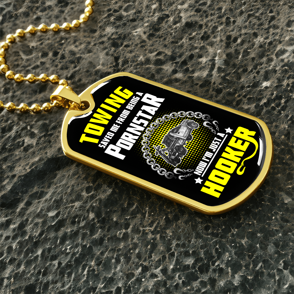 Funny Towing Luxury Dog Tag Chain