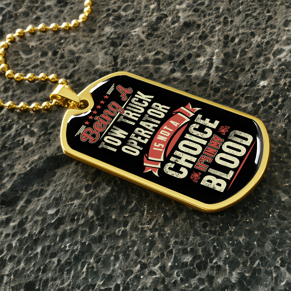 Proud Tow Operator Dog Tag Luxury Military Necklace - view 12