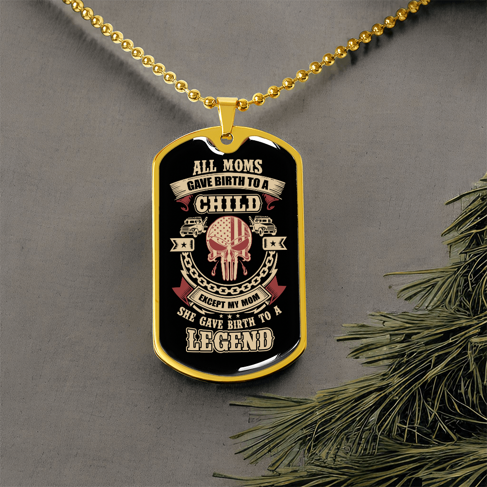 Proud Tow Mom Luxury Dog Tag Chain