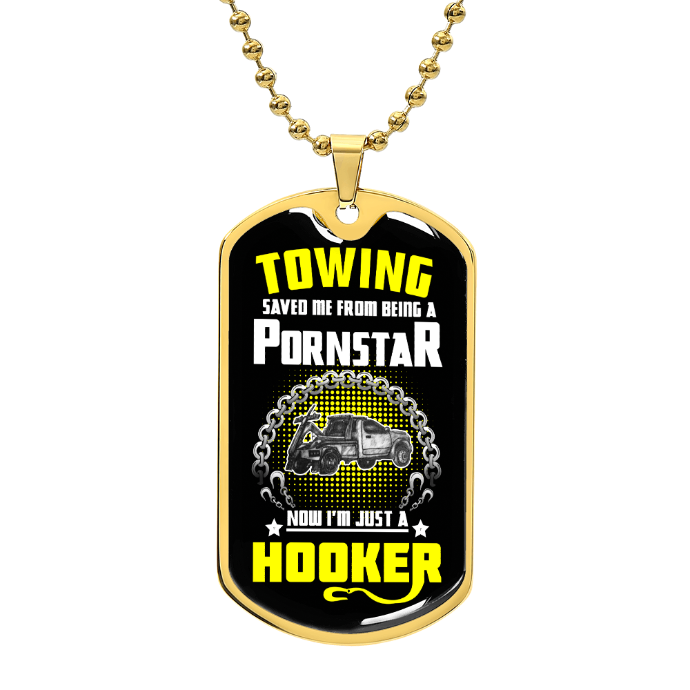 Funny Towing Luxury Dog Tag Chain