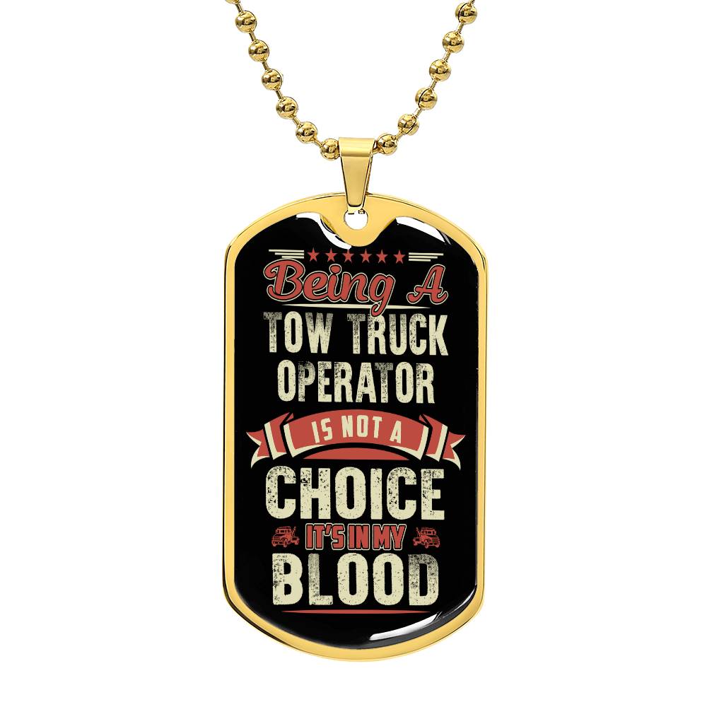 Proud Tow Operator Dog Tag Luxury Military Necklace - view 4
