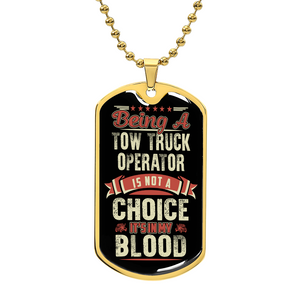 Proud Tow Operator Dog Tag Luxury Military Necklace - view 4