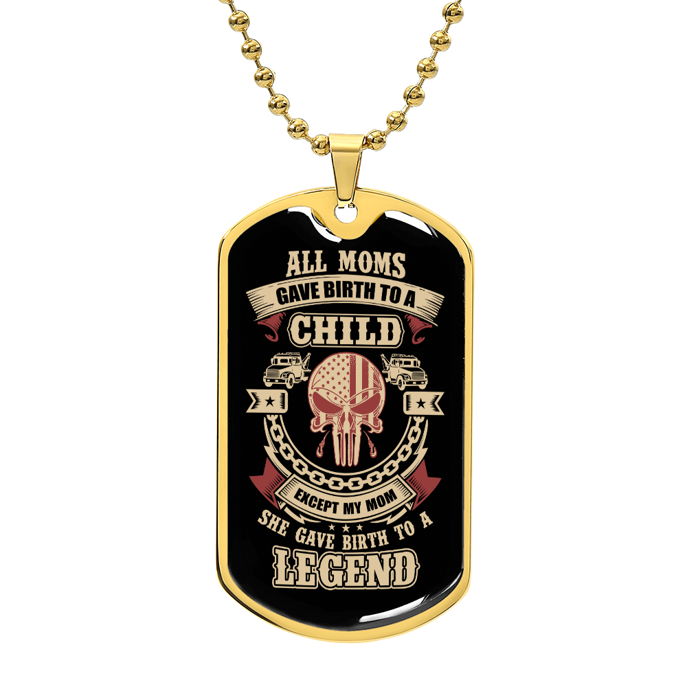 Proud Tow Mom Luxury Dog Tag Chain