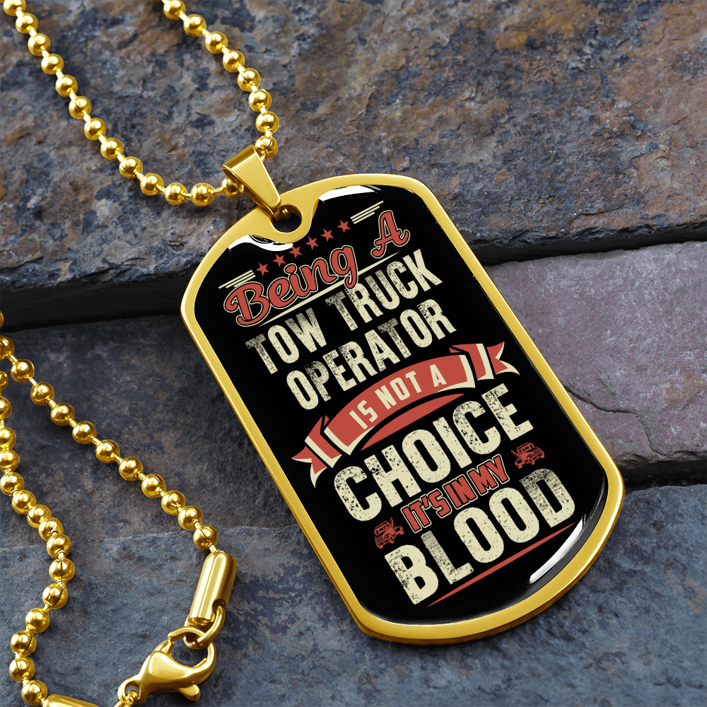 Proud Tow Operator Dog Tag Luxury Military Necklace - view 11