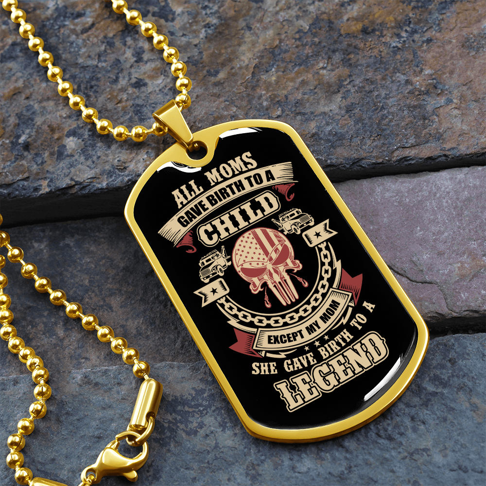 Proud Tow Mom Luxury Dog Tag Chain
