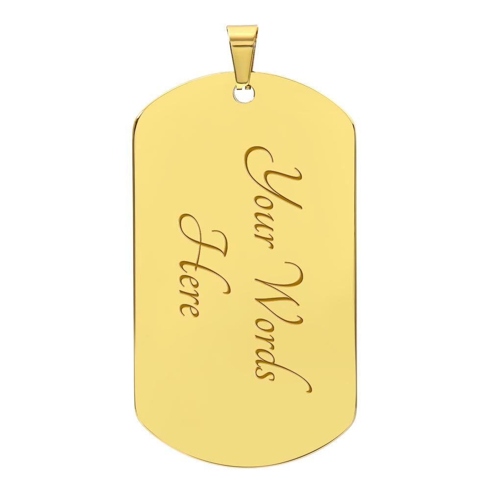 Slow Down Move Over Luxury Dog Tag Chain