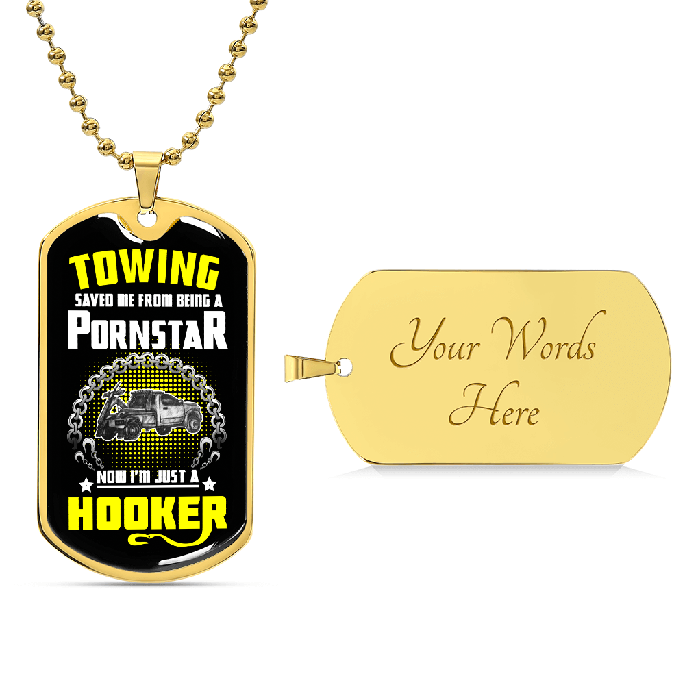 Funny Towing Luxury Dog Tag Chain