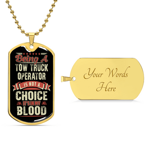 Proud Tow Operator Dog Tag Luxury Military Necklace - view 6