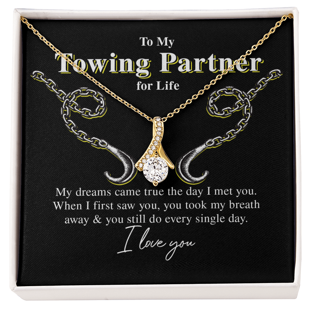 To My Towing Partner for Life, My Dreams Came True - Eternity Necklace
