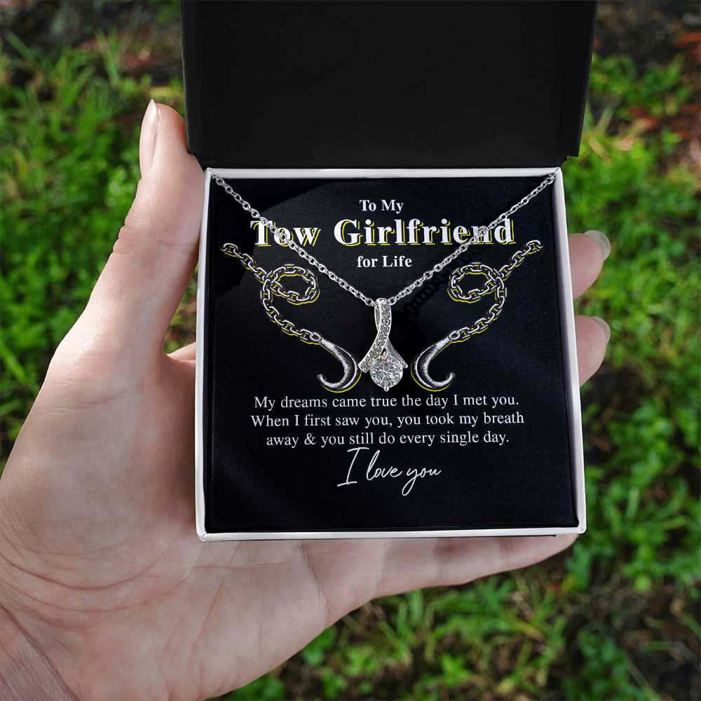 To My Tow Girlfriend For Life, My Dreams Came True - Eternity Necklace - view 2