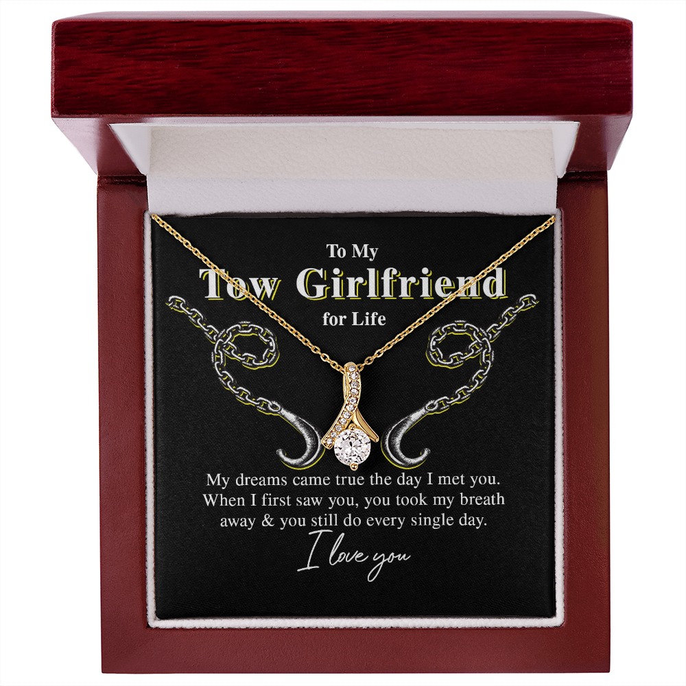 To My Tow Girlfriend For Life, My Dreams Came True - Eternity Necklace