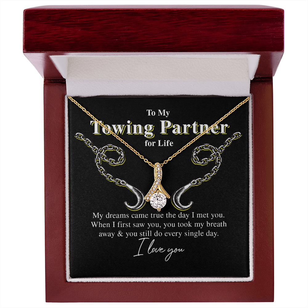 To My Towing Partner for Life, My Dreams Came True - Eternity Necklace