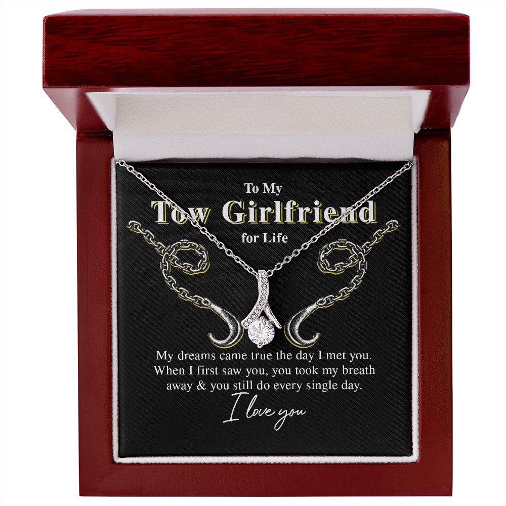 To My Tow Girlfriend For Life, My Dreams Came True - Eternity Necklace