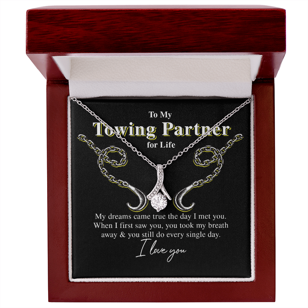 To My Towing Partner for Life, My Dreams Came True - Eternity Necklace