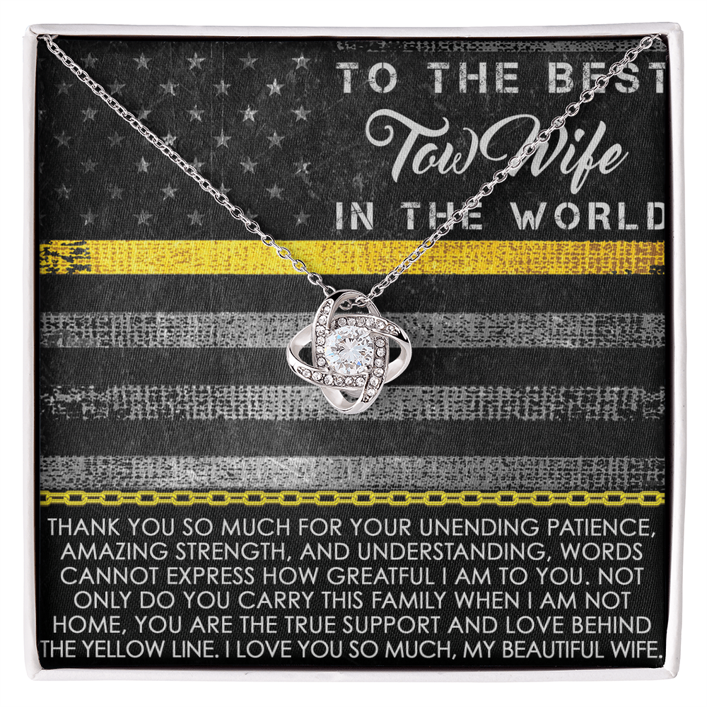 To The Best Tow Wife In The World Love Knot Necklace