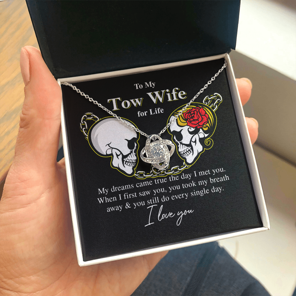 To My Tow Wife for Life, My Dreams Came True Luxury Necklace