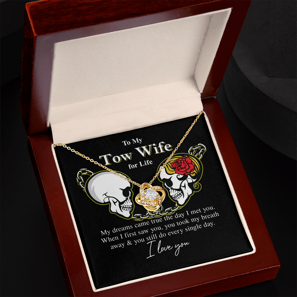 To My Tow Wife for Life, My Dreams Came True Luxury Necklace