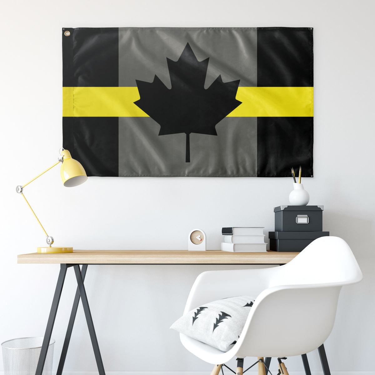 Canadian Thin Yellow Line Tow Flag – Double Sided Print - view 2
